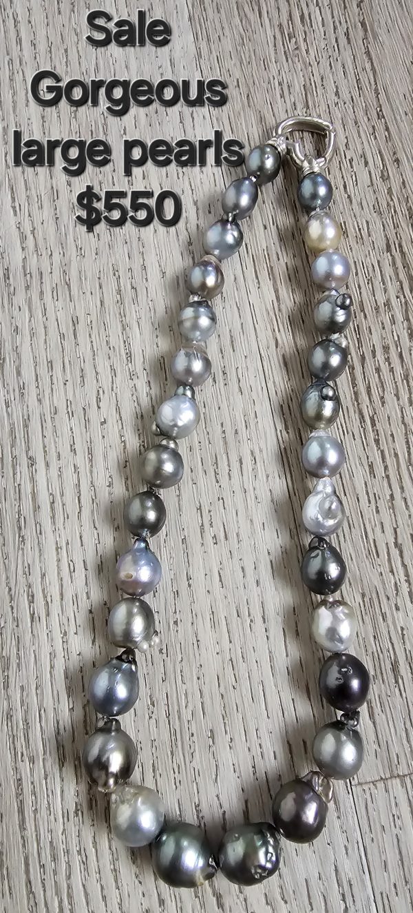 TStrand 3 Stunning Large Tahitian Pearl Necklace